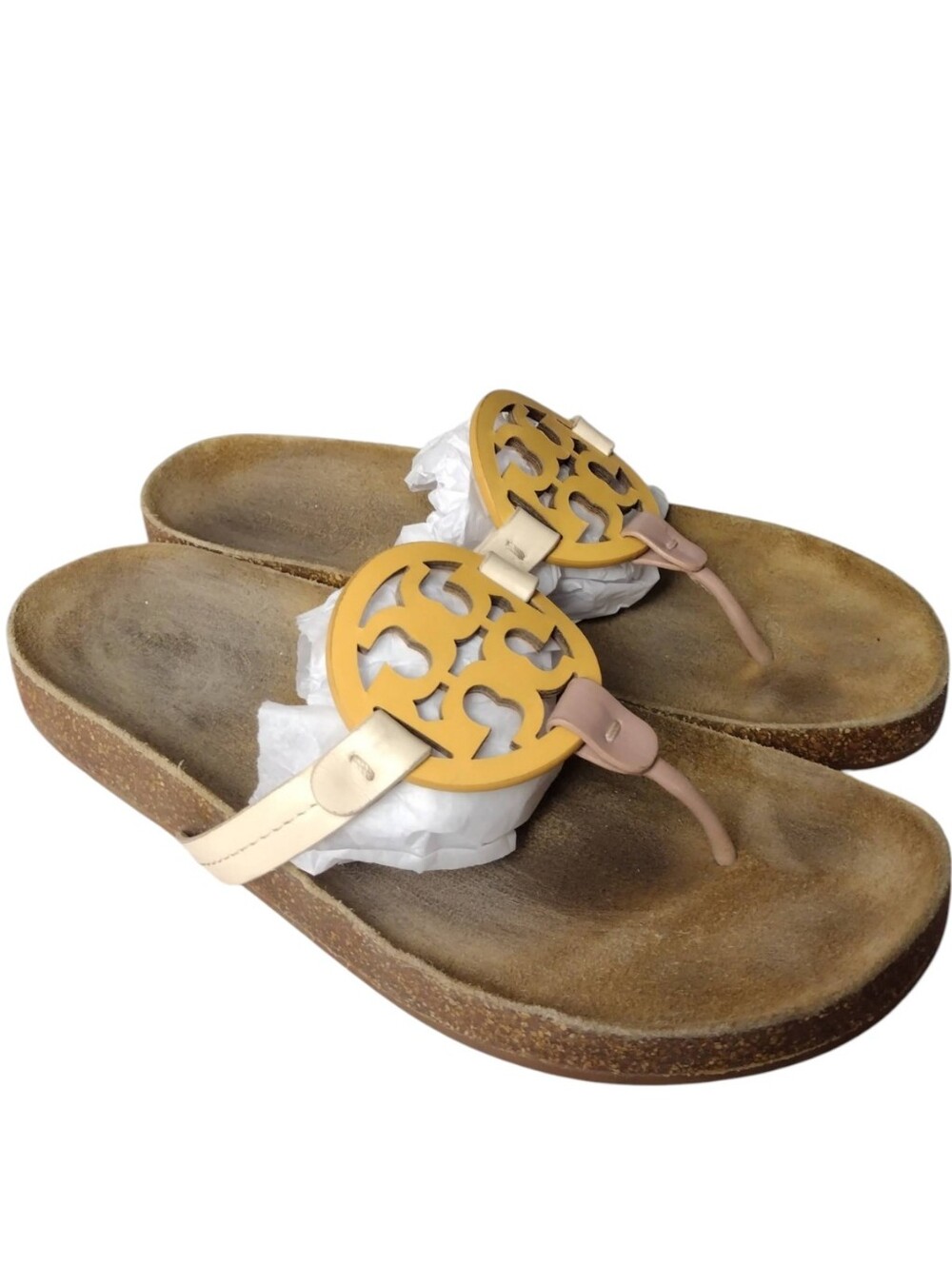 Tory Burch Miller Cloud Calf Leather/Cork Multi Color Size US 10.5